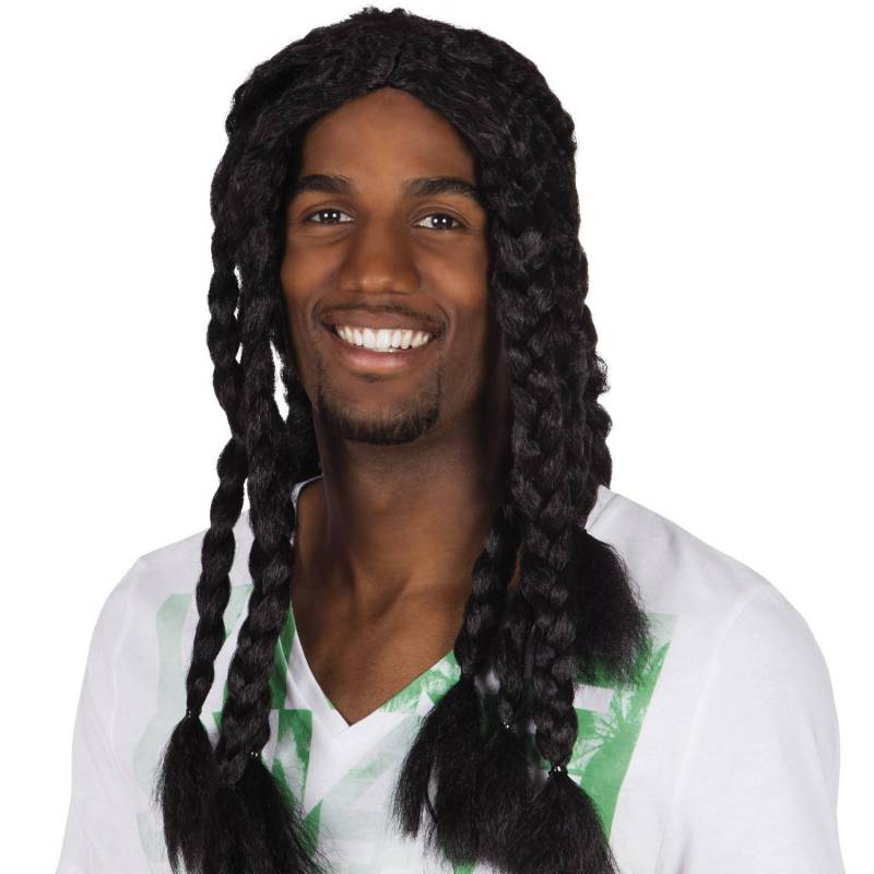 Perruque avec longues tresses afro noires