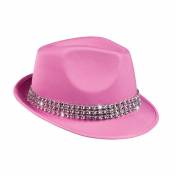 Trilby de couleur avec bande de strass en argent - Popstar