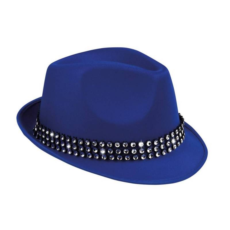 Trilby de couleur avec bande de strass en argent - Popstar