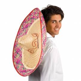 Sombrero avec paille de couleur
