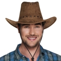 Chapeau de cow-boy Elroy brun avec coutures apparentes