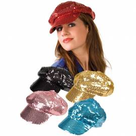 Casquette disco de couleur à paillettes