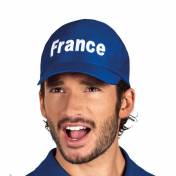 Casquette bleue avec "France" en blanc