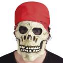 Masque d'une tête de mort de pirate avec bandana en latex