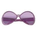 Grosses lunettes de couleur avec strass sur la monture