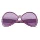 Grosses lunettes de couleur avec strass sur la monture