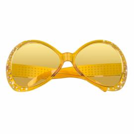 Grosses lunettes de couleur avec strass sur la monture