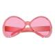 Grosses lunettes de couleur avec strass sur la monture