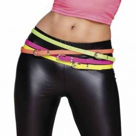 Fine ceinture de couleur fluo en plastique