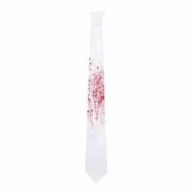 Cravate blanche ensanglantée