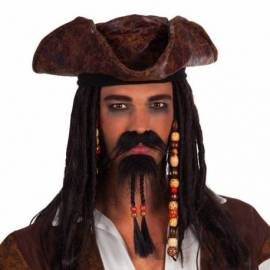 Moustache et barbiche de pirate