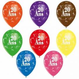 3 ballons de couleur pour le jubilé des 18, 20, 25, ... ou 80 ans