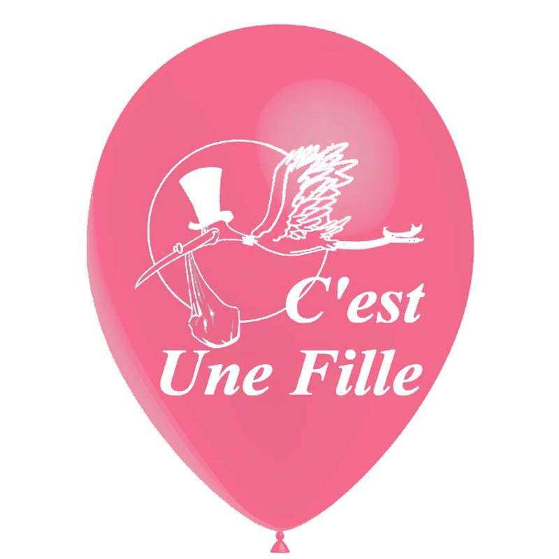 10 ballons "C'est une fille" 