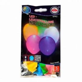 5 ballons de couleur lumineux