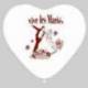 10 ballons blancs en forme de coeur 'Vive les mariés"
