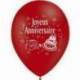 10 ballons de couleur ronds "Joyeux anniversaire"