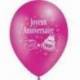 10 ballons de couleur ronds "Joyeux anniversaire"