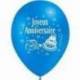 10 ballons de couleur ronds "Joyeux anniversaire"