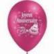 10 ballons de couleur ronds "Joyeux anniversaire"