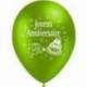 10 ballons de couleur ronds "Joyeux anniversaire"