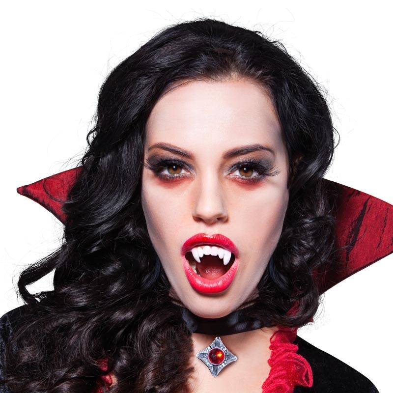 Kit de Vampire - Dentier avec Faux Sang - Maquillage - Rue de la Fête