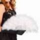Eventail en plumes blanches