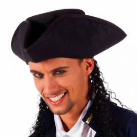 Chapeau de pirate avec cheveux