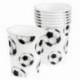 Ensemble de 6 gobelets avec motif en ballon de foot