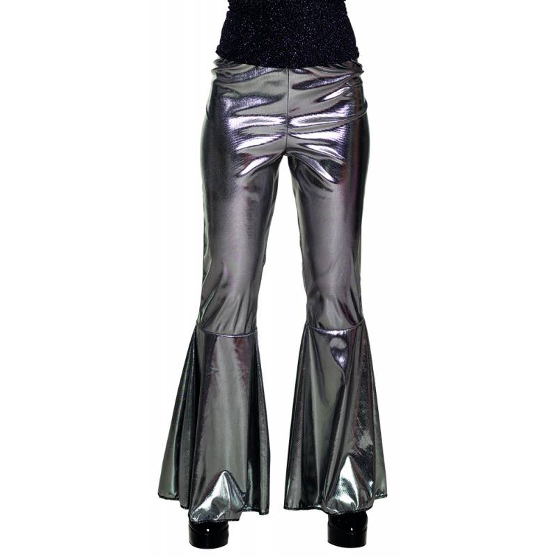 Pantalon style disco couleur argent