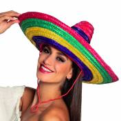 Chapeau sombrero multicolore