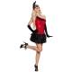 Robe courte rouge et noire Flapper Ruby