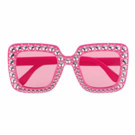 lunettes bling bling rose