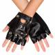 Gants noir aspect cuir avec clous