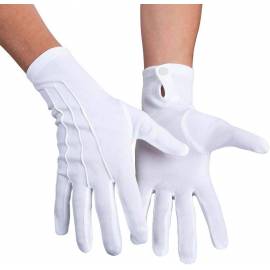 Gants blancs avec boutons pression XL