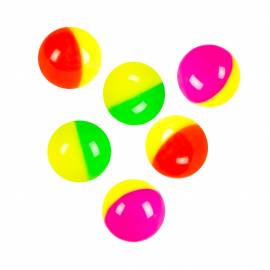jeu de 6 balles rebondissantes bicolore