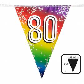 Guirlande fanions aluminium 80ans