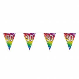 Guirlande fanions aluminium 90ans