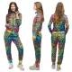 Survetement leopard femme fluorescent