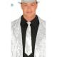 cravate sequins argent