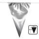 Guirlande de fanions aluminium argent