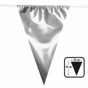 Guirlande geante de fanions argent.