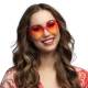Lunettes coeur orange