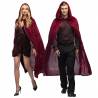Cape en velours bordeaux