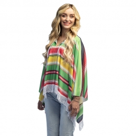 Poncho multicolore Miguel unisexe