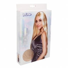 Perruque longue, blonde platine