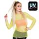 Haut en résille fluo pour femme