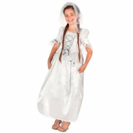 Déguisement enfant de princesse avec robe blanche